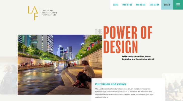Landscape Architecture Foundation Website Screenshot