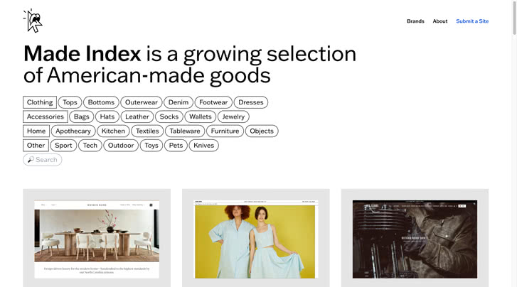 Made Index Website Screenshot