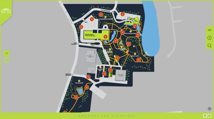 Grounds for Sculpture Map Website Screenshot