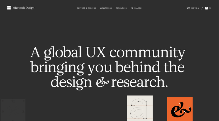 Microsoft Design Website Screenshot